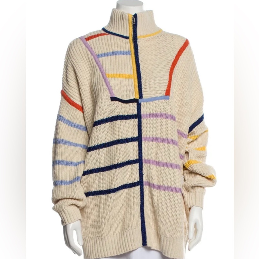 Staud half zip sweater size small